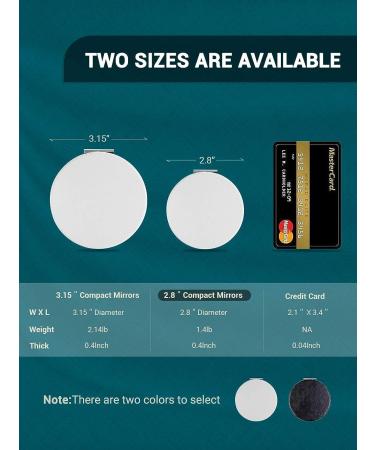 Getinbulk Compact Mirror Set - 12 Pc Round Double-Sided Magnification PU Leather in White 2.8 - Buy Online on GoSupps.com