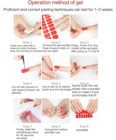Long lasting Gel Nail Stickers Easy Application for Women and Girls Bss0289 - Buy Online on GoSupps.com