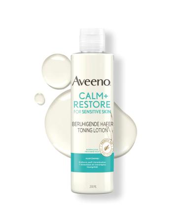 JOHNSON JOHNSON Aveeno Calm+Restore Soothing Oat Toning Lotion 200 ml perfumefree toner and refreshing makeup remover for sensitive skin with prebiotic oats and soothing feverfew