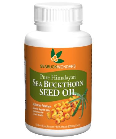 Sea Buckthorn Seed Oil, Made with Organic Sea Buckthorn, 60-Softgels