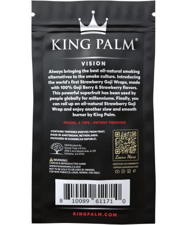 King Palm Goji Berry 4 x Strawberry Wraps Cones Pre Rolls Papers - 4 - Model-X Tips (Strawberry) - Buy Online on GoSupps.com