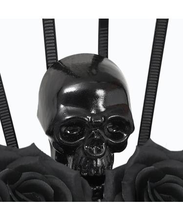 TQUXNGA Spiked Headbands Women Bride Flower Crown For Halloween Party Supply Floral Garlands Crown Hair Skull Floral Headbands Black - Buy Online on GoSupps.com
