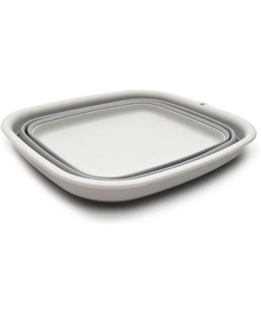 Sammart 9.45L Collapsible Tub Portable Dish Tub, Washing Basin - Space Saving Plastic Washtub (Grey M) - Buy Online on GoSupps.com