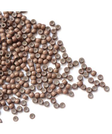 500pcs/lot 3.0mm Silicone Nano Rings Hair Extension Nano Beads Silicone Lined Nano Rings Micro Rings Beads Links for Hair Extensions (Light Brown) 500pcs/lot Light Brown