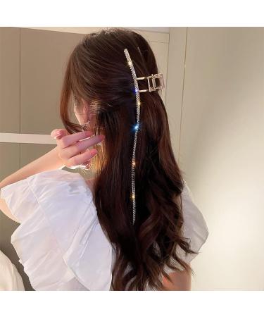 Pearl Rhinestone Long Tassel Pendant Grab Clip Ladies Back Head Shark Clip Creative Wedding Hairpin Hair Accessories (Color : TS5184 2) - Buy Online on GoSupps.com