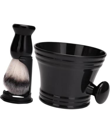 Magidal Cleaning Bowl & Razor Brush Set - Premium Hairdressing Tool | Gift Set with Nylon Bristles & Shaving Soap Mug - Perfect for Salons & On-the-Go Use | Black - Buy Online on GoSupps.com