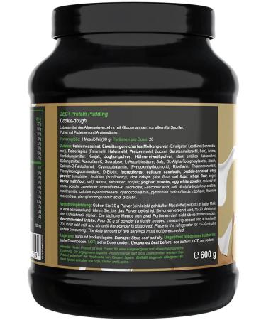 ZEC+ Nutrition Protein Pudding 600G | Low-Calorie Cookie Dough Dessert with Glucomannan | Protein-Rich Sports Food - Buy Online on GoSupps.com