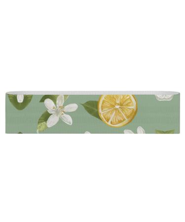 Resistance Bands Exercise Bands with Lemon Slices Printed Elastic Band Leg Bands Resistance Fitness Bands Fabric Resistance Bands