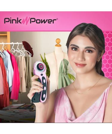 Pink Power Fabric Rotary Cutter Set - 45mm Sewing & Quilting Blade with Ergonomic Handle for Crafting and Scrapbooking - Buy Online on GoSupps.com