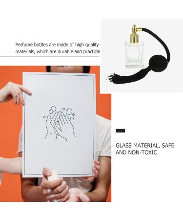 POPETPOP 1pc Perfume Bottle Roller Essentials Tube Women Perfume Bottle Container Perfume Liquid Lids Hair Soap Refillable Perfume Spray Mini Sample Travel Glass Suite Multipurpose 9X4X3.5cm Black - Buy Online on GoSupps.com