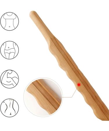Eastuy Muscle Roll - Universal Wood Roller Massage Device for Sore & Tense Muscles | Double-Sided Slotting with 6 Rotary Rollers - Buy Online on GoSupps.com