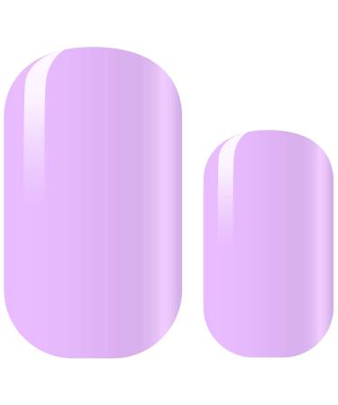 AVOA Beauty nail foil - "I Lilac You" opaque pastel purple single-coloured design 16 thin self-adhesive long-lasting nail wraps
