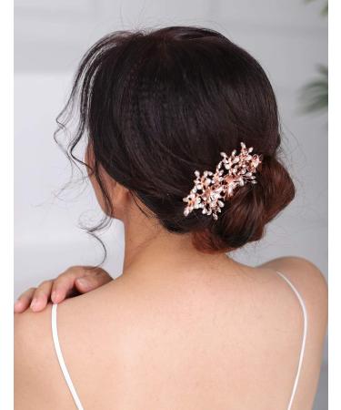 Deniferymakeup Wedding Rhinestone Pearls Butterfly Hair Comb Bridal Vintage Headpiece Crystal Women Hair Comb Bridal Hair Comb Wedding Hair Piece Wedding Accessories - Buy Online on GoSupps.com
