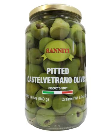 Sanniti Pitted Castelvetrano Olives - 19 Ounce Jar - Buy Online on GoSupps.com