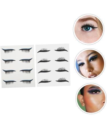 FOMIYES 8 Pairs Glitter Eyeliner Stickers Waterproof Eyeliner Decals Shiny Eyeliner Sticker Decors Miss Chic 1 count (Pack of 1) As Shown - Buy Online on GoSupps.com