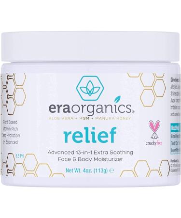 Era Organics Eczema Psoriasis Dermatitis Moisturizer Cream 8oz - Non-Greasy Calming Lotion with Aloe Vera & Manuka Honey for Dry Itchy Skin - Buy Online on GoSupps.com