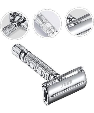 Minkissy Manual Hairdressing Razor for Men - Chrome-Plated Double-Sided Shaver & Holder | Premium Alloy Design | Ideal for Precision Shaving - Buy Online on GoSupps.com