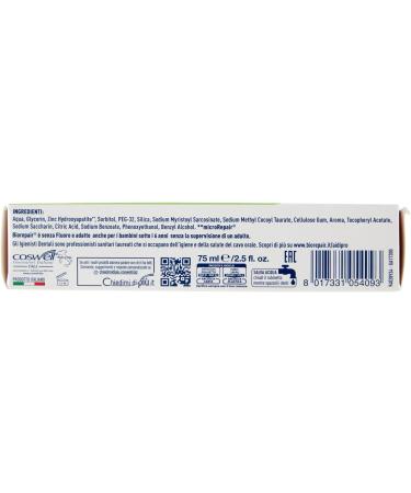 Biorepair Oral Care Junior Toothpaste 7-14 Years Fluoride Free with Mint Extract - 2.53oz Tube | Italian Import - Buy Online on GoSupps.com