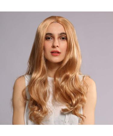 Shop Stunning Long Gold Wavy Synthetic Wig for Women | Retro 60s 70s 80s Curly Cosplay Hair - International Shipping Available - Buy Online on GoSupps.com