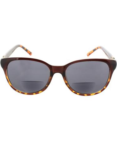 Fiore Cateye Bifocal Reading Sunglasses for Women - Designer Brown/Leopard Sunglass Readers 4.0x | Stylish UV Protection - Buy Online on GoSupps.com