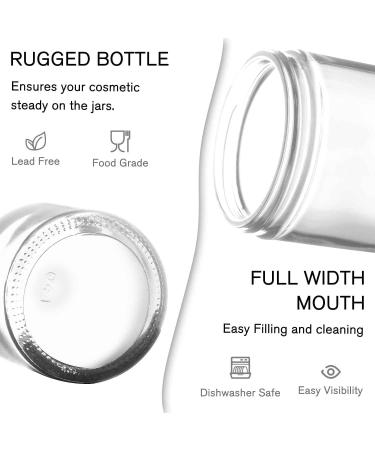 Bumobum 2oz Glass Jars with Black Lids (3 Pack) - Empty Round Cosmetic Containers for Samples, Powders, Creams, and Spices - Buy Online on GoSupps.com