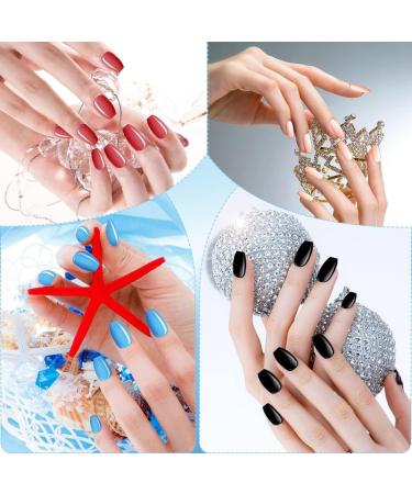720 PCS Medium Square Press-On Nails - Ballerina Coffin Style Glossy Solid Color Artificial Nails for Women & Girls DIY Full Cover False Nail Kits - Buy Online on GoSupps.com