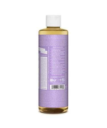 Dr. Bronner's Lavender Pure-Castile Liquid Soap 16oz - Organic Oils - 18-in-1 uses for Face, Body, Hair, Laundry, Pets & Dishes - Vegan & Non-GMO - Buy Online on GoSupps.com