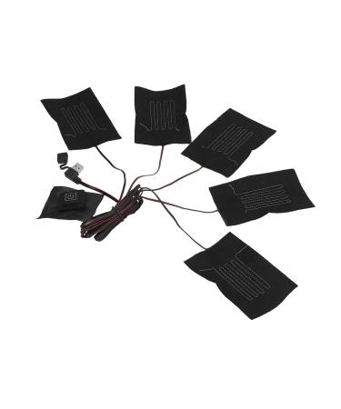 Fdit 5 in 1 Electric Vest Cloth Heating Pad 3 Gears Temperature USB Heating Pad Waterproof Composite Fiber Heating Pad