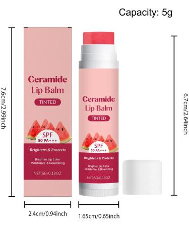 Tinted Lip Balm - Glossy Cosmetic SPF 50 - Natural Moisturizing Lip Stick - For Travel Parties Birthdays Valentine's Day Christmas - Women - Buy Online on GoSupps.com
