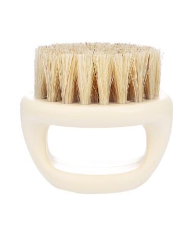 Beard of Schnurrbart trim brush wild boar fur rasi brush for men tamed and softened your facial hair salon-shaving tool (white stealed white hair)