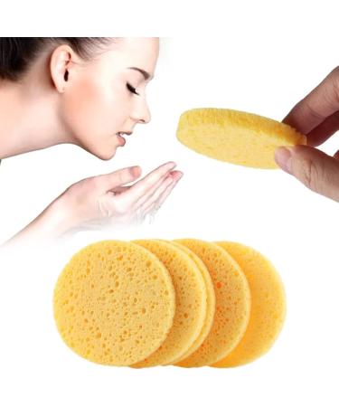 Powder puff 10PC 6/7/8/9cm Face Round Makeup Remover Puff Natural Wood Pulp Sponge Cellulose Compress Puff Washing Sponge Face powder puff (Size : 6cm-blue10pc) - Buy Online on GoSupps.com