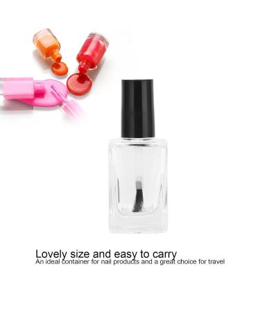 Nail Polish Bottle - 2.7 x 1 Inch Clear Glass Container - Perfect for Nails | International Shipping Available - Buy Online on GoSupps.com