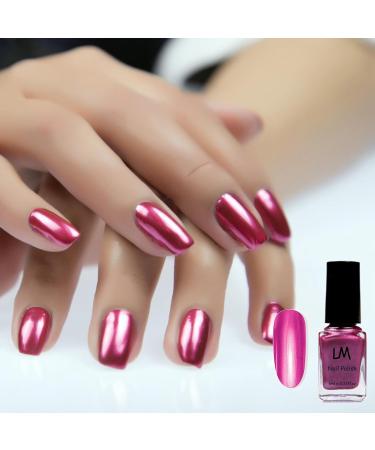 Metal Nail Polish - 6PC Mirror Nail Varnish - Quick Drying Mirror Nail Varnish - Light Pink Dark Pink Silver Rose Gold Blue Green Metallic Effect Nail Polish No UV Needed - Buy Online on GoSupps.com