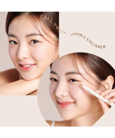 IM UNNY Fake Trick Double Eyelidner 01 Pale Brown | Korean Aegyo Sal Liquid Liner | Waterproof & Hypoallergenic - Buy Online on GoSupps.com