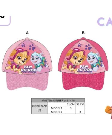PAW Patrol Baseball Cap for Girls | UV Protection Sun Hat 2-10 Years | Perfect Summer Gift Fuchsia 53 - Buy Online on GoSupps.com