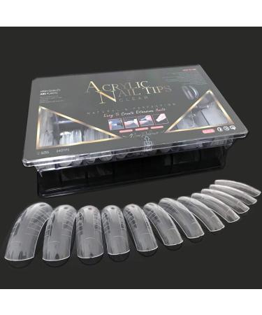 240PCS Dual Forms Nail Mold for Poly gel UV Gel 12 Size With Scale