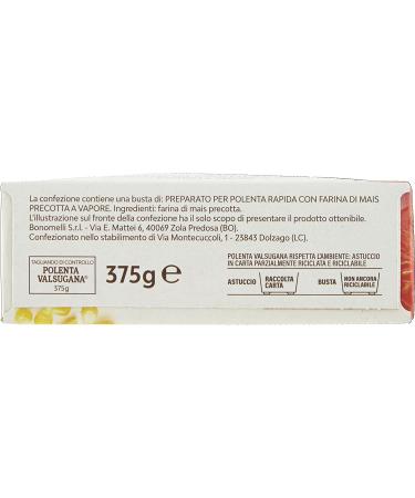 Buy Valsugana Yellow Quick Polenta 375g - 100% Italian Gluten-Free Corn Flour Classic Taste Fast Cooking - Buy Online on GoSupps.com