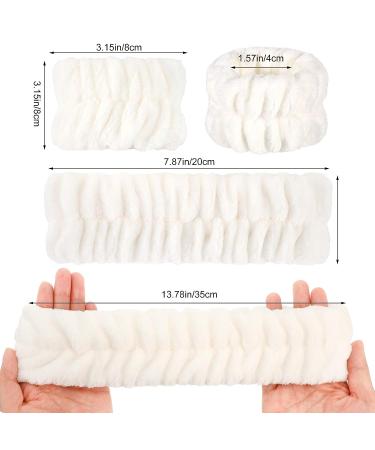 Willbond 9-Piece Spa Headband and Wrist Washband Set for Women and Girls - Coral Fleece Facial Makeup Headband, Elastic Hair Band, and Face Wash Set in Green, Pink, and White - Buy Online on GoSupps.com