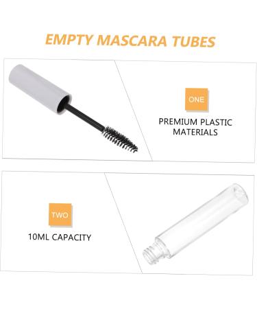 TOVINANNA 10pcs Eyelash Tube Empty Mascara Tubes Eyelash Growth Tubes Clear Eyelash Mascara White Plastic - Buy Online on GoSupps.com