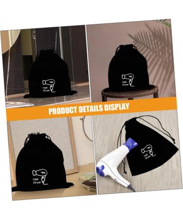 Baluue 5pcs Flannel Hair Dryer Bag Travel Drawstring Bag Hair Tools Travel Bag Hair Dryer Bag for Travel Bag for Hair Dryer Hair Dryer Organizer Flat Ironing Travel Bag Travel Makeup Bag 26.00X23.00X0.50CMx5pcs Blackx5pcs - Buy Online on GoSupps.com
