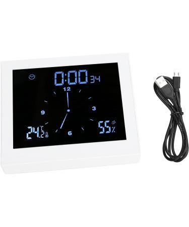 Bathroom Accessories Digital Clock Ring Dynamic Hand Time Display Supports Digital Display Time Display for Bathroom (White Pisa Leaning Tower Type) - Buy Online on GoSupps.com