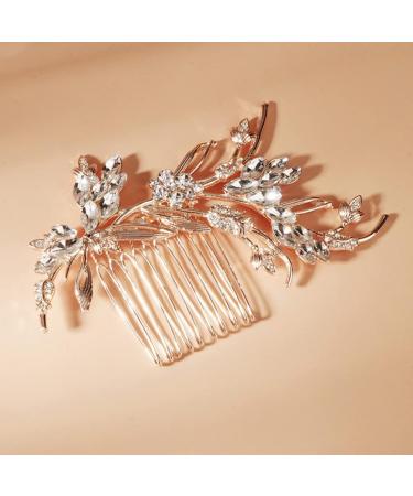 Ipetboom Bridal Comb Rhinestones Wedding Headpiece Flowers Decoration Hair Fork Clip Side Combs Vintage Wedding Ceremony Decorations Pearl Hair Retro Decor Branch The Photo Bride Zinc Alloy - Buy Online on GoSupps.com