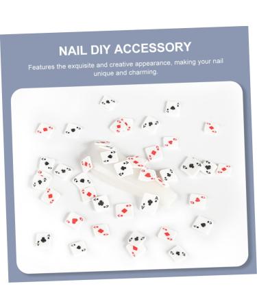 FRCOLOR 4 Nail Art Accessories Manicure Handmade Materials Nail Art Charms Diy Nail Slices Nail Decoration Decorations for Home Fashionable Decor Diy Nail Charm Playing Cards Polymer Clay - Buy Online on GoSupps.com