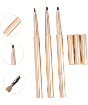 Beavorty 3pcs Double Ended Eyebrow Pencil Dark Brown Eyebrow Pencils Eyebrow Makeup Pencils Makeup Supplies - Buy Online on GoSupps.com