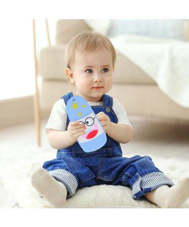 Sensory Silicone Baby Teether Toy - Prevents Thumb Sucking, Improves Coordination (Blue) - Buy Online on GoSupps.com