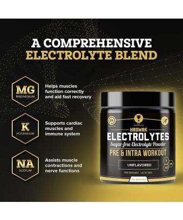 HRDWRK Keto Electrolytes Powder - 100 Servings | Sugar-Free Hydration Supplement for Endurance & Fatigue Reduction - Buy Online on GoSupps.com