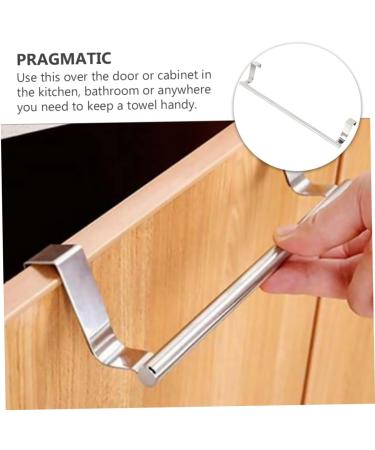 Alipis 2 Pcs Cabinet Door Hook Swing Hangers Towel Rack Door Hanger Towel Rod Wall Hanging to Rotate Rag Silverx2pcs 36X5cmx2pcs - Buy Online on GoSupps.com