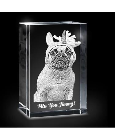 Custom Personalized Pet 3D Crystal Photo | Engraved Cat & Dog Pictures in Glass - Buy Online on GoSupps.com