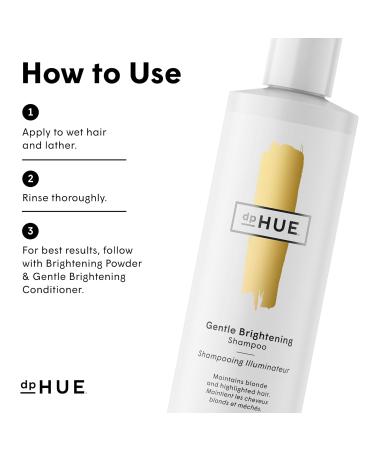 dpHUE Gentle Brightening Shampoo 8.5 oz - Color Safe Vegan & Cruelty Free Hair Care - Boosts Brightness & Shine with Fresh Floral Scent - International Shipping Available - Buy Online on GoSupps.com