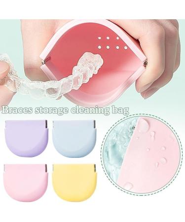 Soft Silicone Orthodontic Retainer Case with Locking Guard Durable Storage Clip for Retainers | Lightweight 90x75x25mm | Ideal for Travel - Buy Online on GoSupps.com